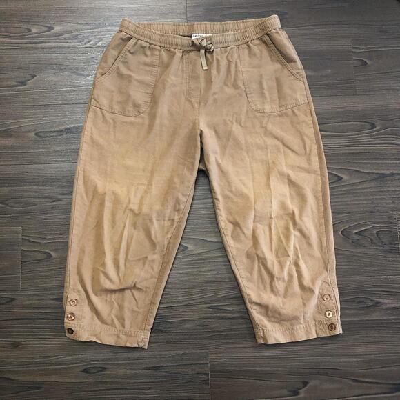 Other Pants - Women’s Brown Cathy Daniels Loose Fit Capri Pants